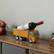 Vintiquewise Decorative Rustic Metal Yellow Single Bottle Truck Wine Holder for Tabletop or Countertop QI004538 - alternate 7